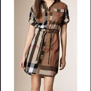 NWT Burberry Kelsy Cotton Shirt dress